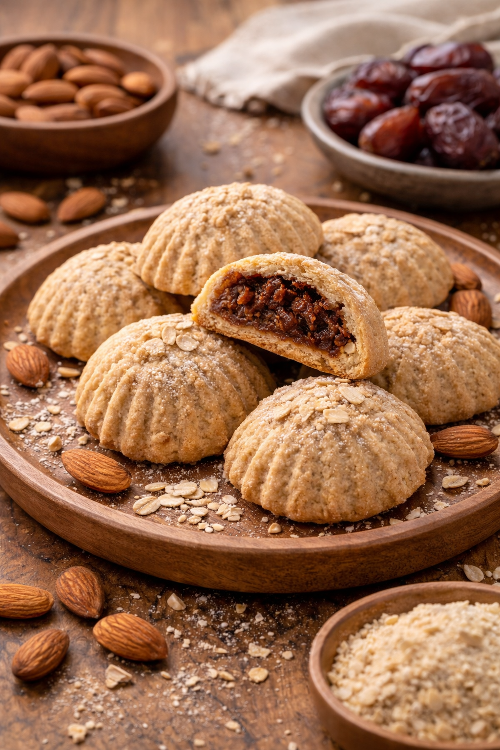 معمول التمر بطحين اللوز